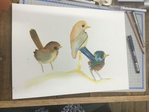 Ink & Watercolour Wash Illustration Workshop - Go Out 0