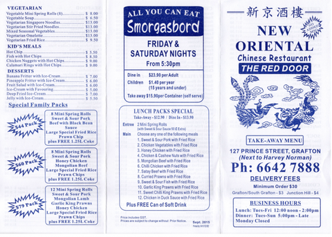 New Oriental Chinese Restaurant (The Red Door) - Go Out 1