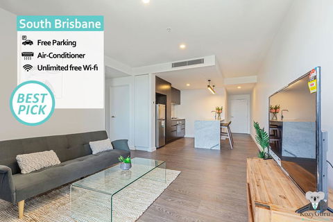 South Brisbane Kozy 1Bed APT + FREE Parking QSB001 - Go Out 0