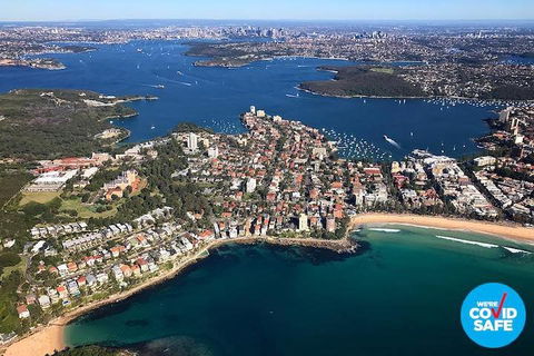 Private Helicopter Flight Over Sydney & Beaches For 2 Or 3 People - 30 Minutes - Go Out 3
